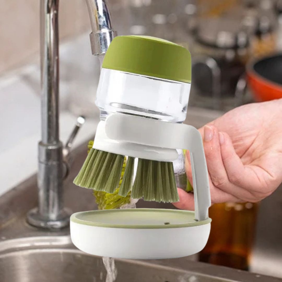 brosse à vaisselle vert