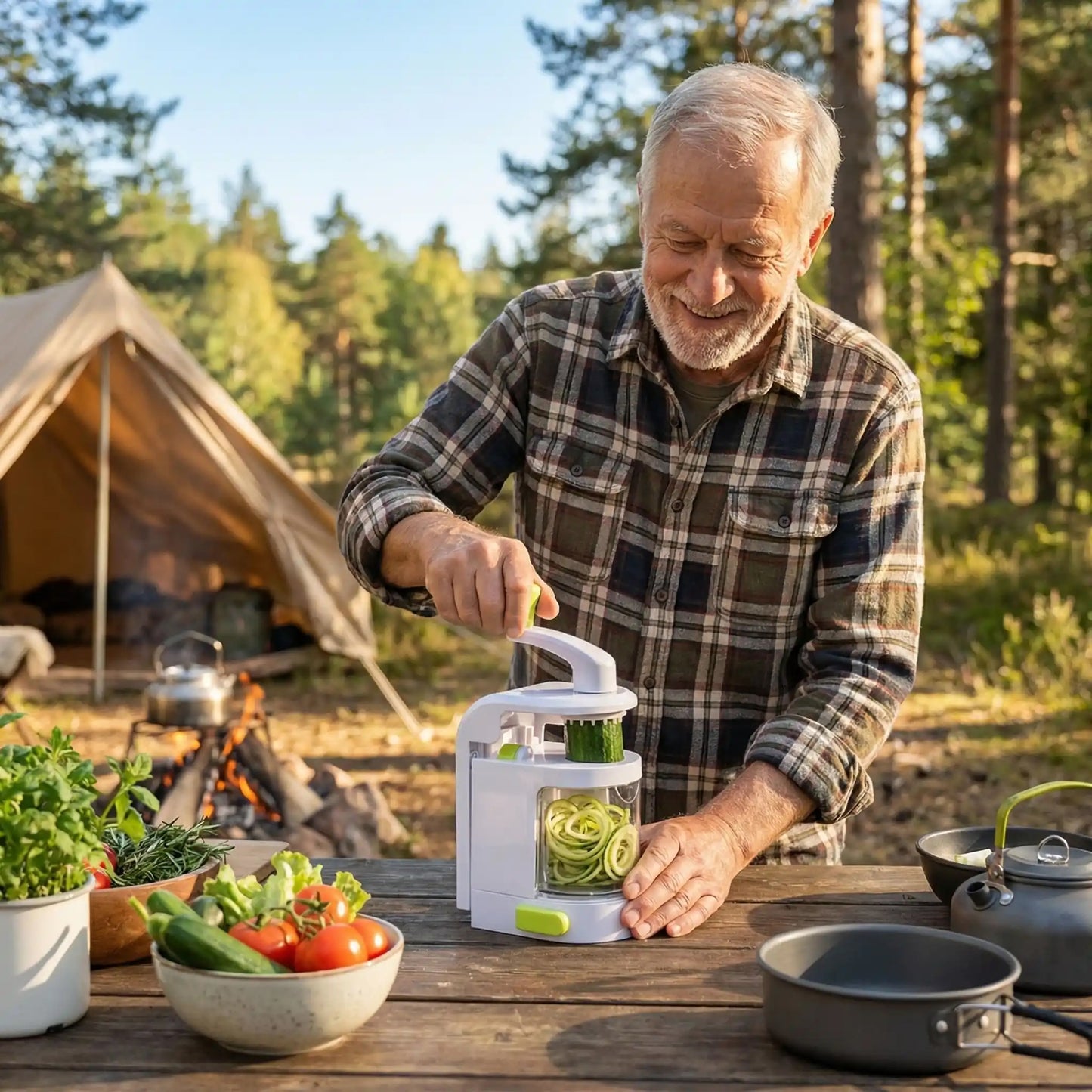 coupe légumes spiraliseur transportable