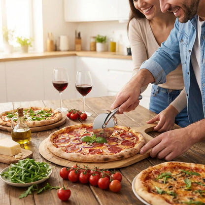 couteau à pizza à roulette