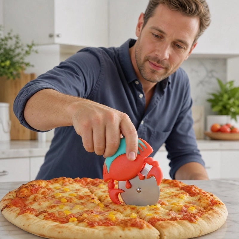 couteau à pizza en forme de crabe