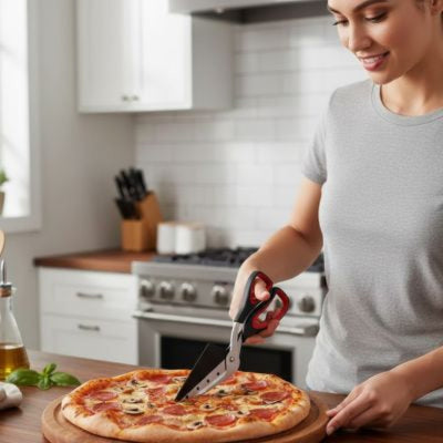 couteau à pizza forme de ciseaux