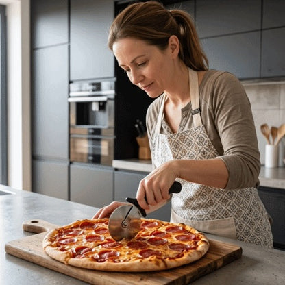 couteau à pizza noir foncé