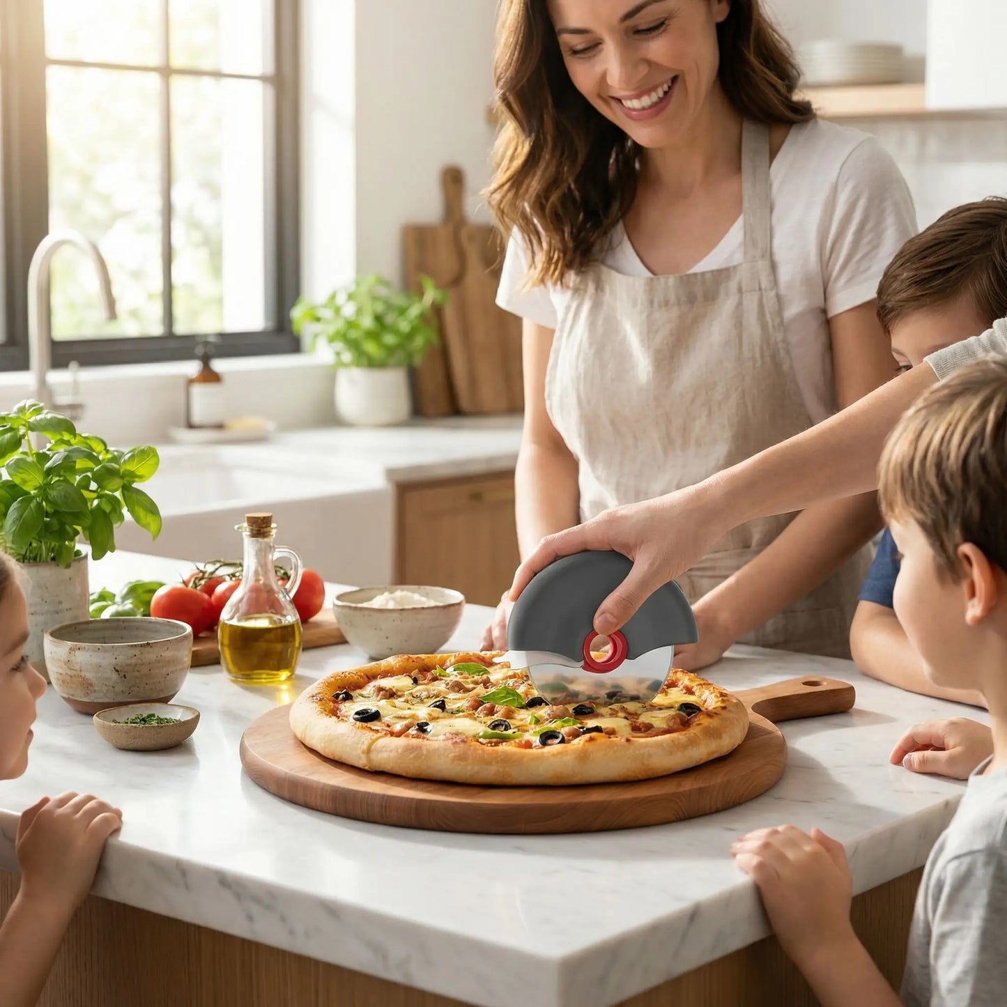 couteau à pizza pour la famille