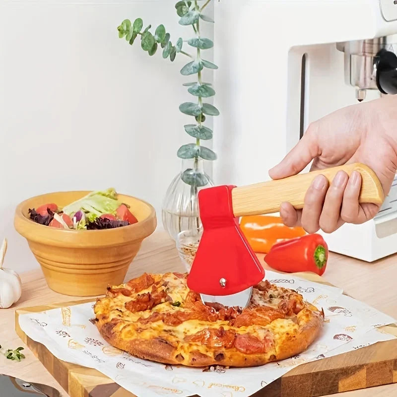 couteau à pizza rouge