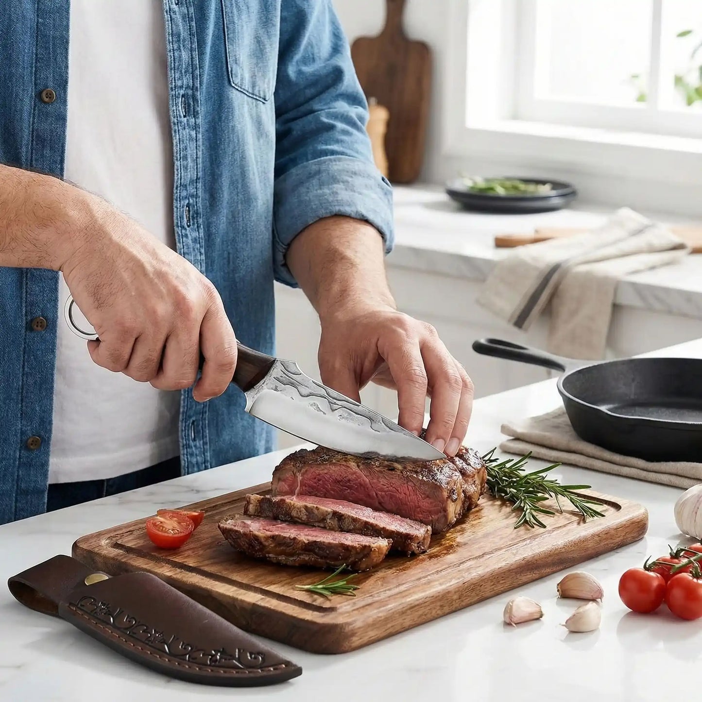 couteau de cuisine fluide et précis