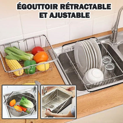 égouttoir-à-vaisselle-rétractable