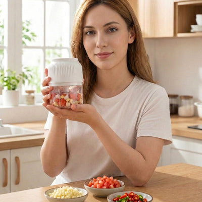 hachoir électrique mini blanc