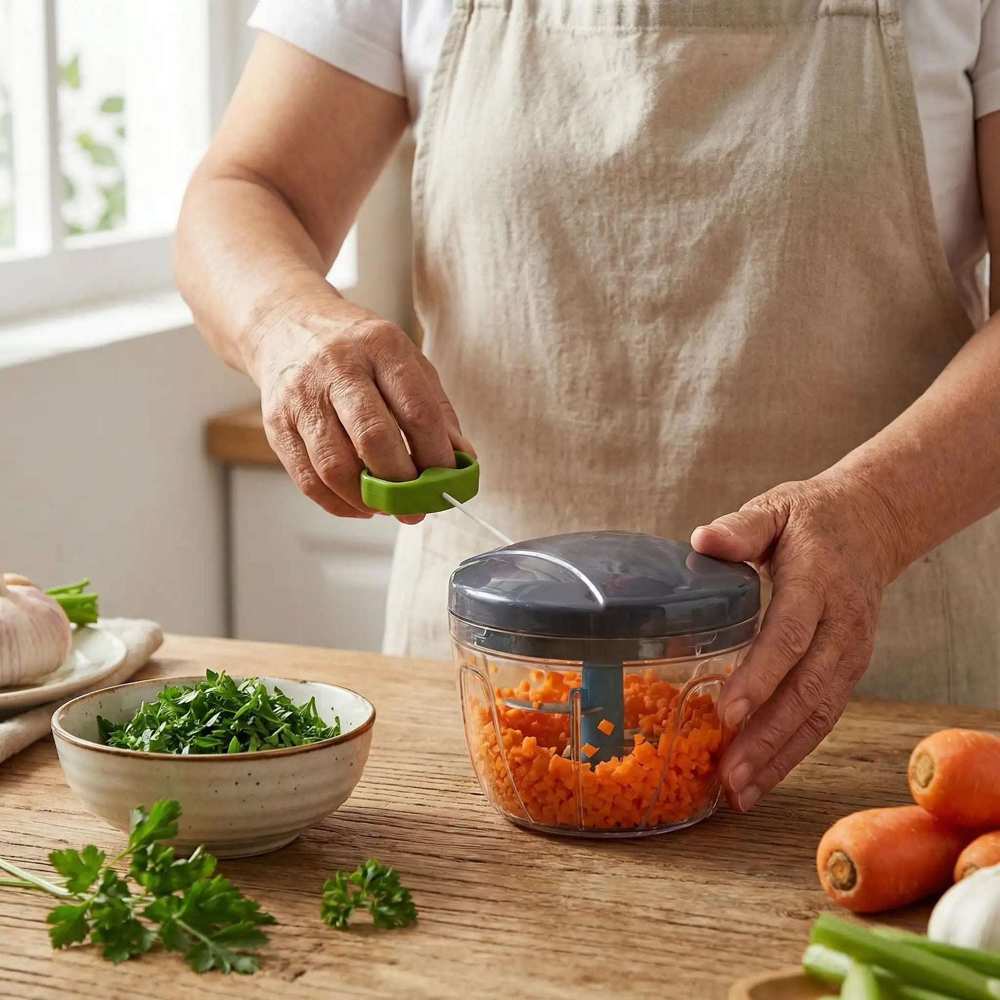 hachoir persil manuel silencieux