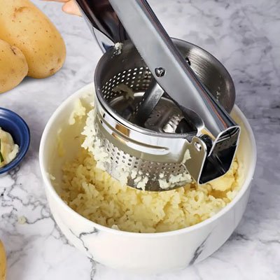 Presse purée manuel argent