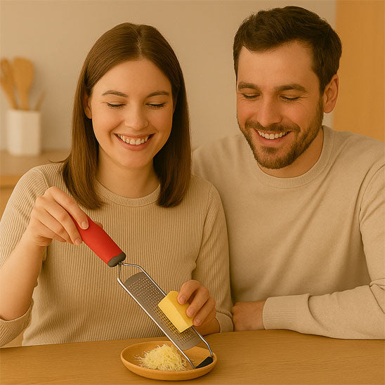 râpe à fromage rouge