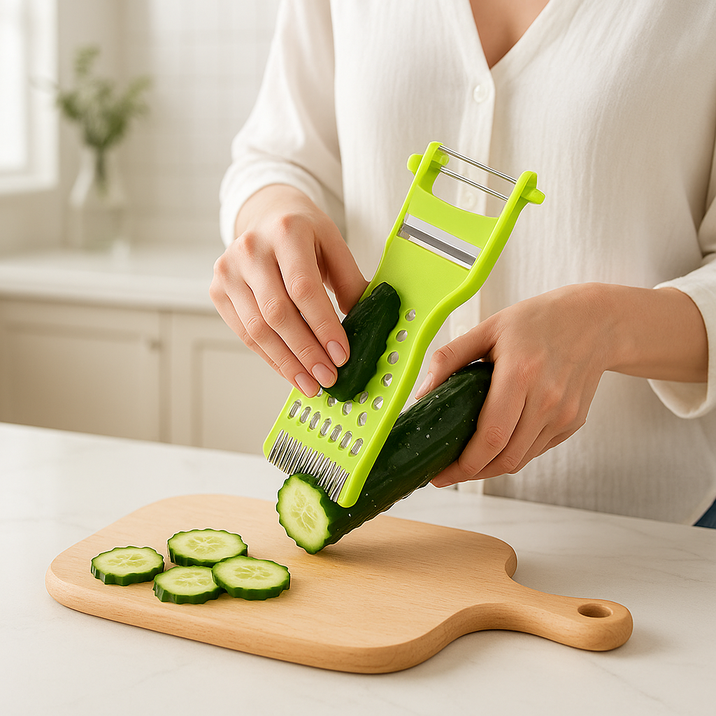 râpe à légumes manuelle verte
