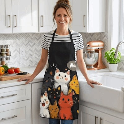 tablier de cuisine motifs chats