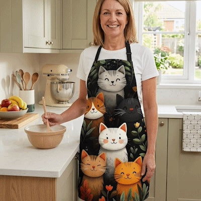 tablier de cuisine plusieurs chats