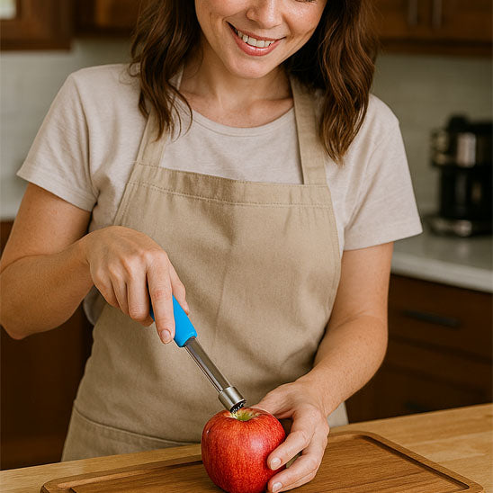 vide pomme bleu